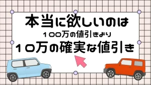 本当に欲しいのは10万の確実な値引き